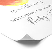 Welkomstteken kleine Baby shower Poster (Hoek)