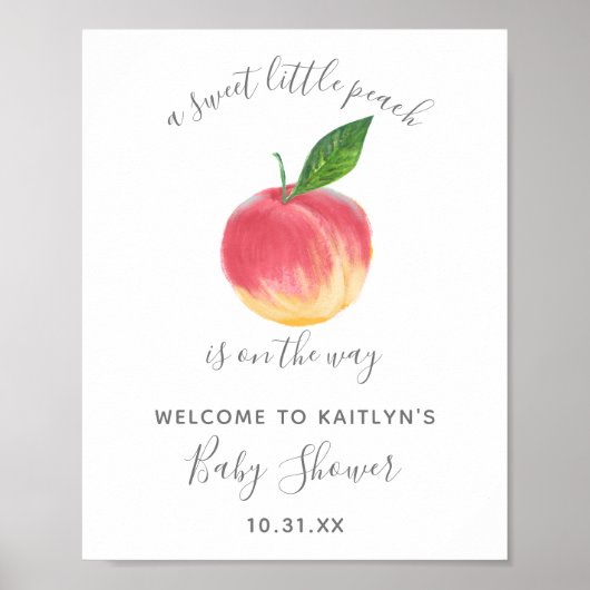 Welkomstteken kleine Baby shower Poster (Voorkant)