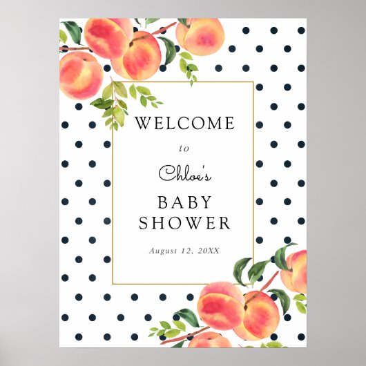 Welkomstteken kleine Baby shower Poster (Voorkant)