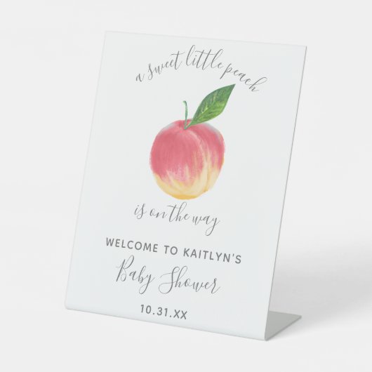 Welkomstteken kleine Baby shower Reclamebord Met Voetstuk (Voorkant)