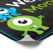 Welkomstteken kleine monster poster (Hoek)