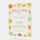 Welkomstteken kleine pomkin Autumn Baby shower Acryl Bord (Hoek)