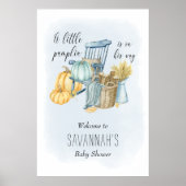 Welkomstteken kleine pomkin Herfst Baby shower Poster (Voorkant)