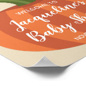 Welkomstteken kleine pomkin Herfst Baby shower Poster (Hoek)