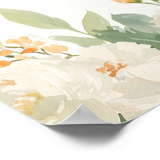 Welkomstteken kleine pomkin Herfst Baby shower Poster (Hoek)