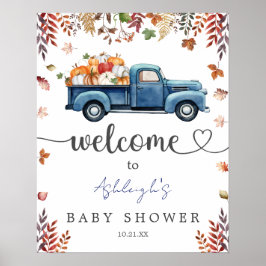 Welkomstteken kleine pompoenen Baby shower Poster