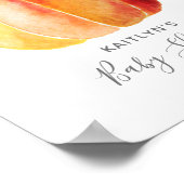 Welkomstteken kleine pompoenen Baby shower Poster (Hoek)