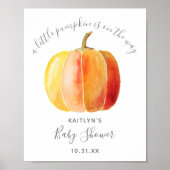 Welkomstteken kleine pompoenen Baby shower Poster (Voorkant)
