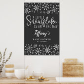 Welkomstteken kleine Snowflake Baby shower Poster (Keuken)