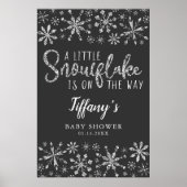 Welkomstteken kleine Snowflake Baby shower Poster (Voorkant)
