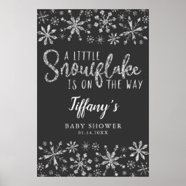 Welkomstteken kleine Snowflake Baby shower Poster