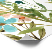 Welkomstteken kleine wilde bloemen Baby shower Poster (Hoek)