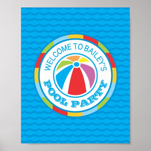 Welkomstteken kleurrijke ball-band poster (Voorkant)