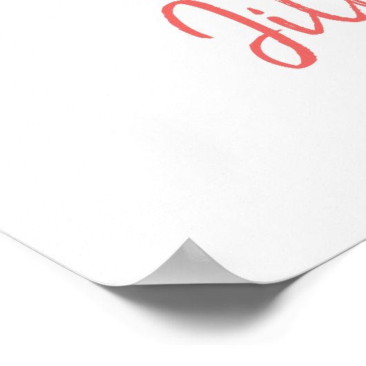 Welkomstteken loffend koraal en witbruiloft poster (Hoek)