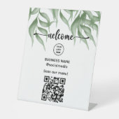 Welkomstteken met QR-code voor het Pedestal-teken  Reclamebord Met Voetstuk (Voorkant)