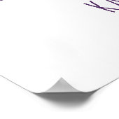 Welkomstteken penseelkalligrafie bruiloft | Plum Poster (Hoek)