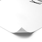 Welkomstteken penseelkalligrafie bruiloft | Zwart Poster (Hoek)