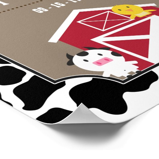 Welkomstteken / Poster - landbouwhuisdieren (Hoek)