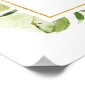 Welkomstteken roze en groene Floral Wedding Poster (Hoek)