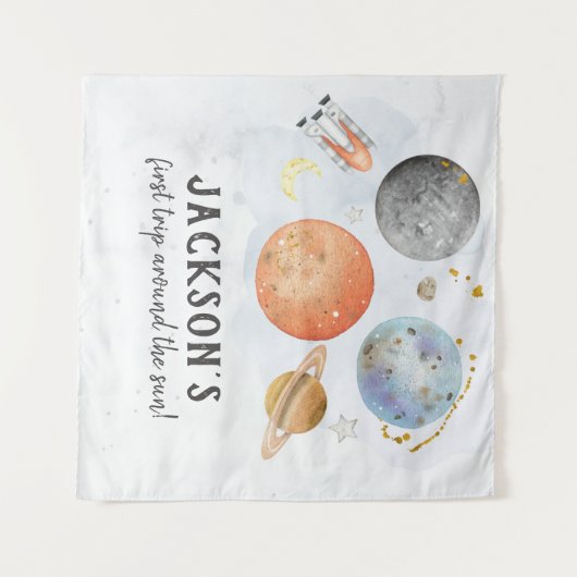 Welkomstteken ruimtevaart wandkleed (Voorkant (horizontaal))