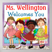 Welkomstteken schoolleraar - SRF Poster (Voorkant)