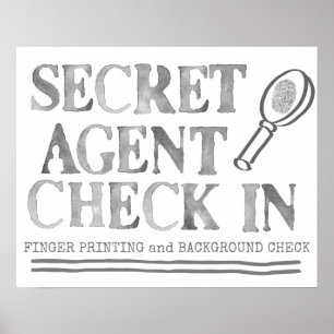 Welkomstteken spionagepartij poster