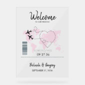 Welkomstteken stuurboord pas huwelijk acryl bord (Voorkant)