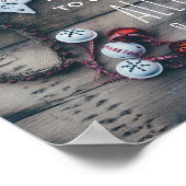 Welkomstteken tijdens wintervakantie | Hout Poster (Hoek)