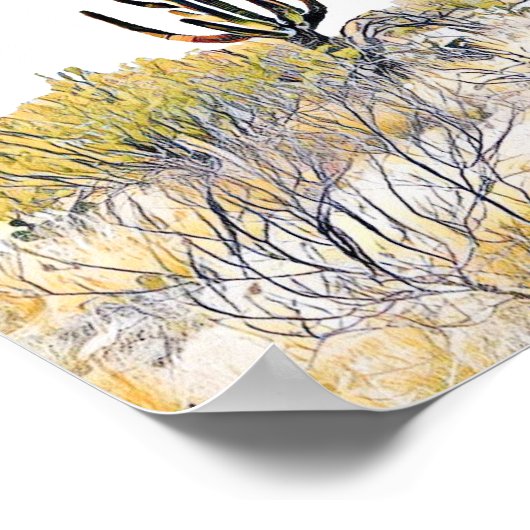 Welkomstteken van Arizona Desert Wedding Poster (Hoek)