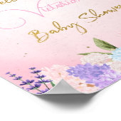 Welkomstteken van baby shower, Butterflies-regenbo Poster (Hoek)