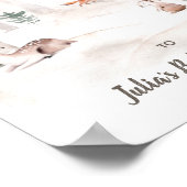 Welkomstteken van baby shower, Woodland Animals Poster (Hoek)
