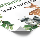 Welkomstteken van Baby shower Woodland Animals Poster (Hoek)