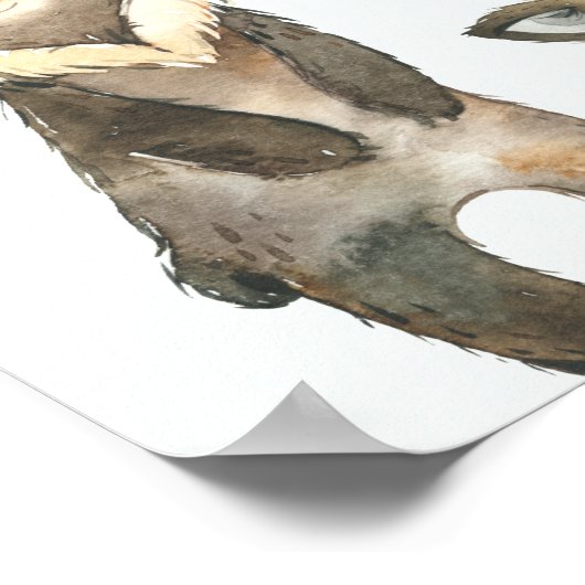 Welkomstteken van Baby shower Woodland Animals Poster (Hoek)