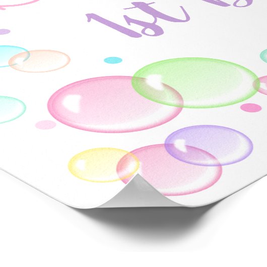 Welkomstteken van bellenpartij poster (Hoek)