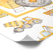 Welkomstteken van constructiedrong Truck Poster (Hoek)