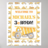 Welkomstteken van constructiedrong Truck Poster (Voorkant)