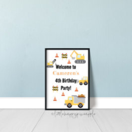 Welkomstteken van de bouwpartij poster