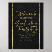 Welkomstteken van de elegante rechtenacademie poster (Voorkant)