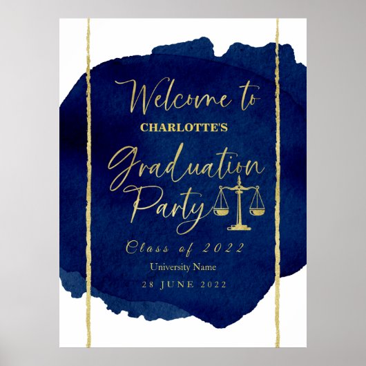 Welkomstteken van de elegante rechtenacademie poster (Voorkant)