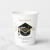 Welkomstteken van de moderne Gold Script GraduPart Papieren Bekers (Achterkant)