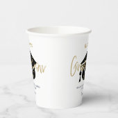 Welkomstteken van de moderne Gold Script GraduPart Papieren Bekers (Links)