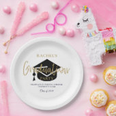 Welkomstteken van de moderne Gold Script GraduPart Papieren Bordje (Feest)