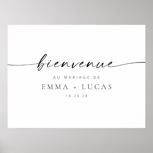 Welkomstteken van de moderne trek van het Manuscri Poster (Voorkant)