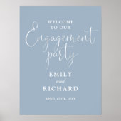 Welkomstteken van de mosterdblauwe feestdag poster (Voorkant)