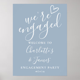 Welkomstteken van de mosterdblauwe feestdag poster