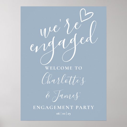 Welkomstteken van de mosterdblauwe feestdag poster (Voorkant)