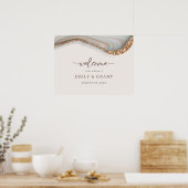 Welkomstteken van de natuurlijke steen poster (Keuken)