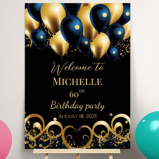 Welkomstteken van de partij Birthday Poster