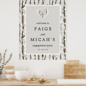 Welkomstteken van de Sneeuwharingpartij Poster (Keuken)