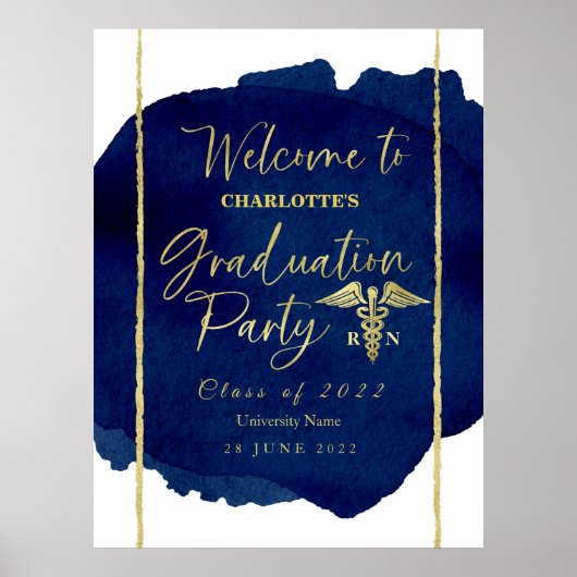 Welkomstteken van de verpleegkundige Medical Gradu Poster (Voorkant)